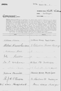 Ulster Covenant Signatories for Mullingar